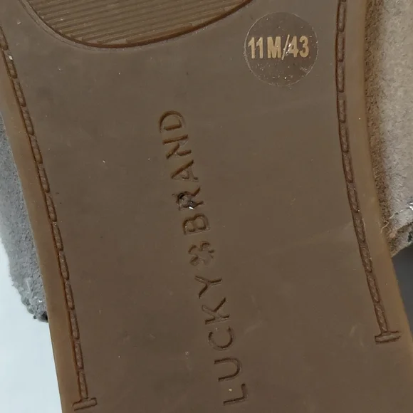 Lucky Brand "Bidimin" gray suede slides / mules. NEW. Sz 11 - Picture 5 of 6